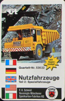 Schmid Spiele "Nutzfahrzeuge Teil 2" 1972 Cardgame (10449)